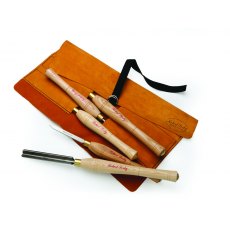 Five Piece Turning Tool Leather Roll Set