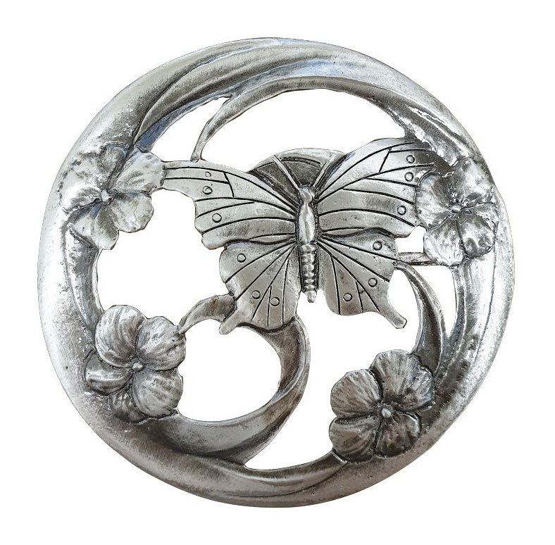 Butterfly Design Pewter Bowl